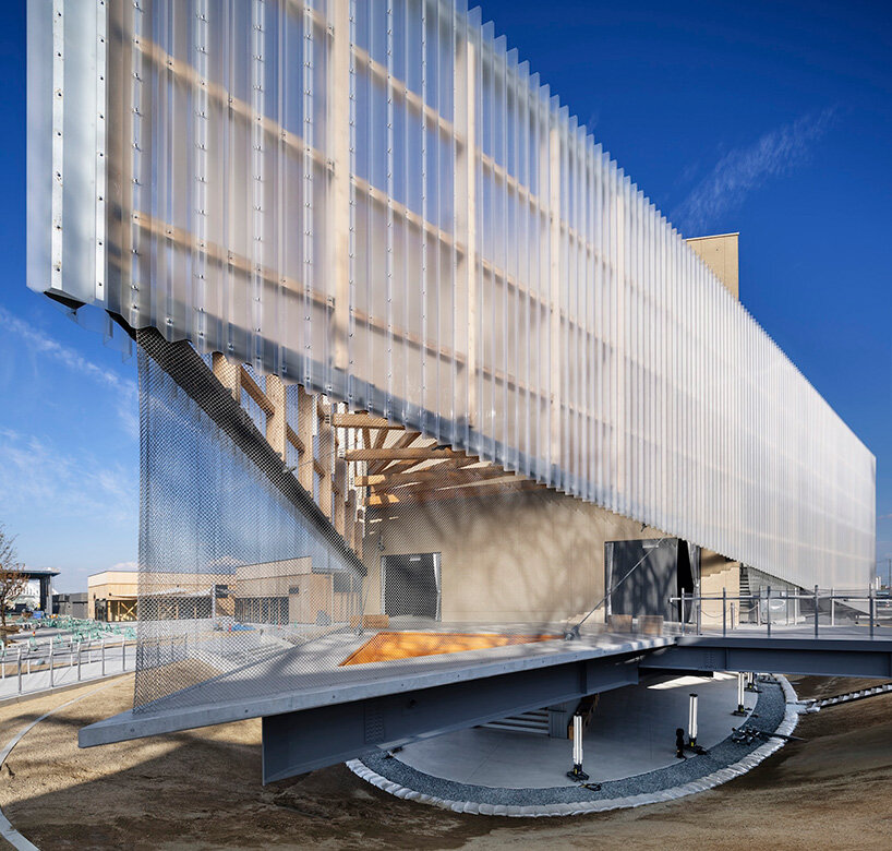 mitsubishi pavilion at expo 2025 osaka hovers like a 'mother ship' above the ground